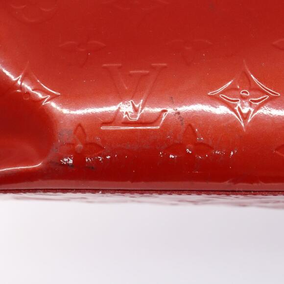 LOUIS VUITTON Monogram Vernis Reade PM Hand Bag Red Rouge M91088 - Picture 8 of 16